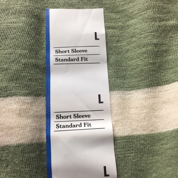 NWT Goodfellow Shirt Green Stripes Men Tee S L XL - Picture 5 of 7